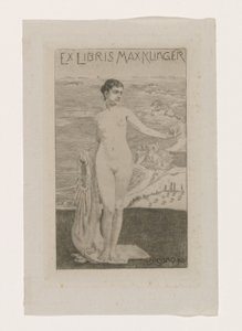 Ex libris af Max Klinger Lo sono io (titel på objekt) af Max Klinger