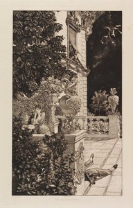 I Flagranti, fra Dramas, Opus IX Dramamen, Opus IX, 1883. af Max Klinger