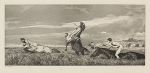 Intermezzi, Opus IV, Bl. 3: Kentaur forfulgt af Max Klinger