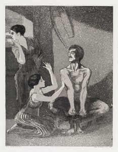 Pigen og Skytten (Telt, Opus XIV, 1. del, nr. 9) af Max Klinger