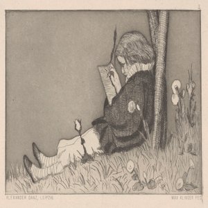 En malerisk dedikation. af Max Klinger