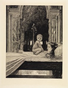 Mor og barn (Død mor) (Om døden, anden del, opus XI, tavle 9) af Max Klinger