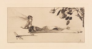 Opus VI, fra Paraphrase on the Finding of a Glove, 1881. af Max Klinger