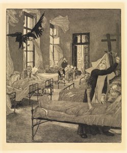 Pesten (Om døden, anden del, opus XI, side 6) af Max Klinger