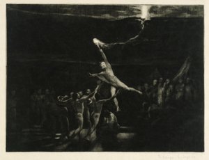 Lysets røveri (blad 22 fra: Opus XII, Brahmsfantasi) af Max Klinger