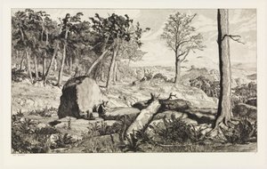 Simplicius i skovødemarken (Intermezzi, opus IV, blad 10) af Max Klinger