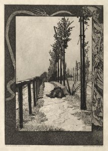 Her er Tode I, Opus I, 1889 nr. 4. af Max Klinger