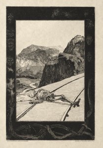 Her er Tode I, Opus I, 1889 nr. 8. af Max Klinger