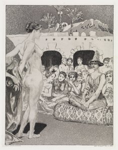 Foran dronningen (Telt, Opus XIV, 2. del, nr. 24) af Max Klinger