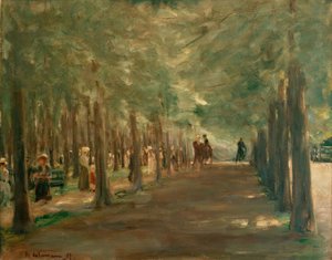 Gyde i zoologisk have med ryttere og vandrere af Max Liebermann