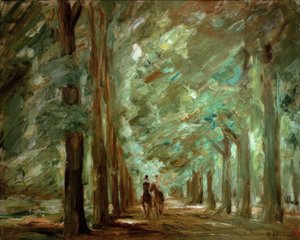Avenue i Sacrow med to ryttere