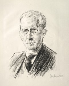 Arno Holz mappe: Portræt af Arno Holz, 1923. af Max Liebermann