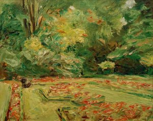 Blomsterterrassen i Wannsee-haven mod nord af Max Liebermann