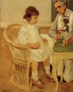 Kunstnerens barnebarn i kurvestolen til højre af Max Liebermann