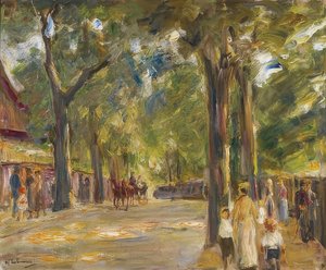 Den store Seestrasse i Wannsee med vandrere af Max Liebermann