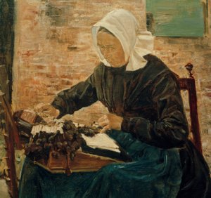 En hollandsk blondemager af Max Liebermann