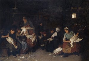Gåsplukkere af Max Liebermann