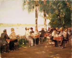 Haverestaurant ved vandet af Max Liebermann