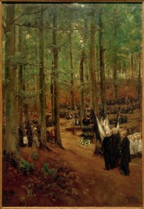Mindehøjtidelighed for kejser Friedrich III. i Kosen - 1. udgave af Max Liebermann