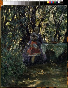 ""Garden in a Villa at Wannsee in Berlin"" (Garden at the Villa at Wannsee) Maleri af Max Liebermann (1847-1935) 1911 Mikalojus Konstantinas Ciurlionis Museum of Fine Arts, Kaunas, Litauen af Max Liebermann