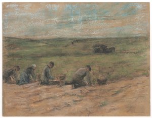 Kartoffelgravere nær Zandvoort, 1894 af Max Liebermann