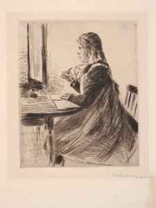 Børneportræt, portræt af gehejmeråd Bodes lille datter, Marie af Max Liebermann