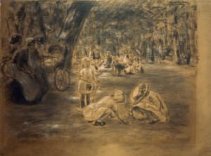 Legeplads i zoologisk have af Max Liebermann