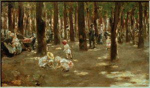 Legeplads for børn i Tiergarten zu Berlin af Max Liebermann