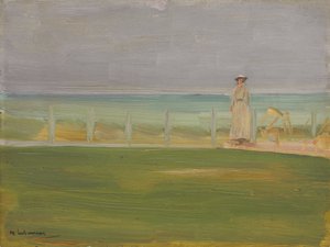 Lady at the Beach, 1901 af Max Liebermann
