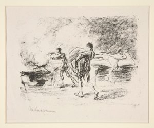 Ligbrænding til Goethes Bassompierre (kremeringsscene) af Max Liebermann