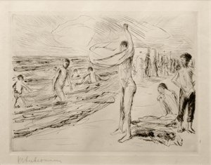 M.Liebermann, drenge bader i vinden af Max Liebermann