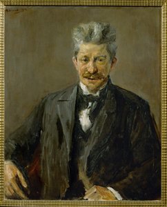 Portræt Georg Brandes, dansk kunstkritiker (maleri på lærred) af Max Liebermann