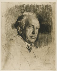 Portræt af komponisten Richard Strauss 1864-1949, ca. 1914. af Max Liebermann
