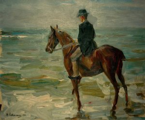 Rytter ved havet til venstre af Max Liebermann