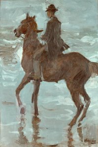 Rytter på stranden af Max Liebermann