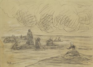 Reparation af nettene, 1894 af Max Liebermann