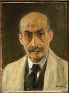 Selvportræt (buste i malerens smock) af Max Liebermann