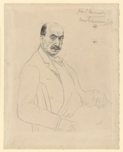 Selvportræt (mellemstudie under arbejdet med raderingen Schiefler 60) af Max Liebermann