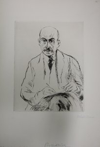 Selvportræt i en alder af 70 af Max Liebermann