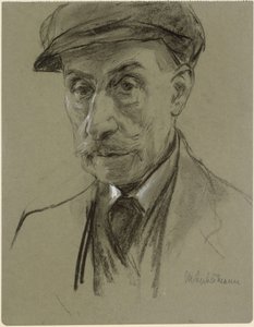 Selvportræt med kasket af Max Liebermann