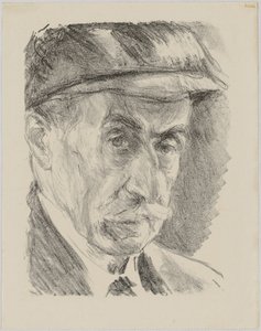 Selvportræt med hue af Max Liebermann
