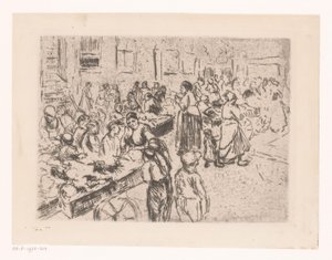 Gadehandel i det gamle jødiske kvarter i Amsterdam af Max Liebermann