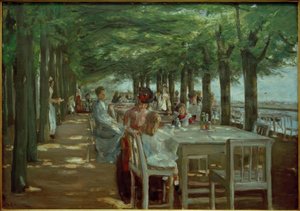 Terrasse i restauranten Jacob i Nienstedten ved Elben af Max Liebermann