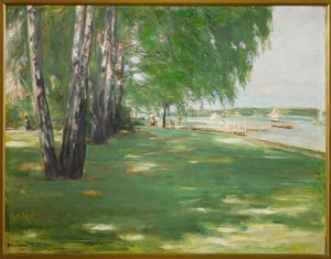 Kunstnerens have i Wannsee, Berlin (olie på lærred) af Max Liebermann