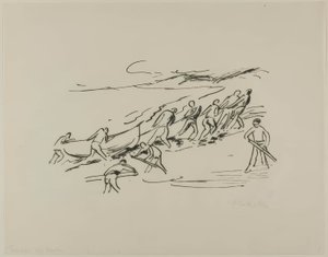 Afstigning, fra Rejsebilleder: Italien-Sydhavet af Max Pechstein