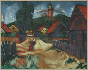 Fiskerhytte i Nidden af Max Pechstein