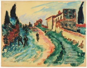 Italiensk landskab af Max Pechstein