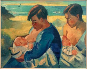 Nærende mødre af Max Pechstein