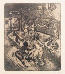 Russisk ballet I af Max Pechstein