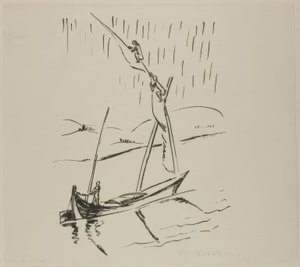 Suezkanalen, fra rejsebilleder: Italien-Sydhavet af Max Pechstein